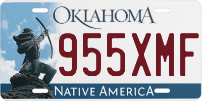 OK license plate 955XMF