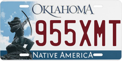 OK license plate 955XMT