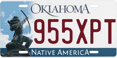 OK license plate 955XPT