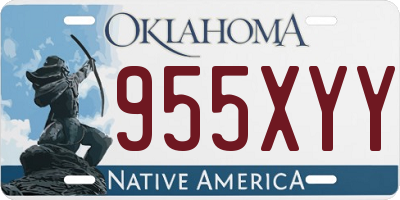 OK license plate 955XYY
