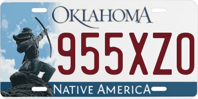 OK license plate 955XZO