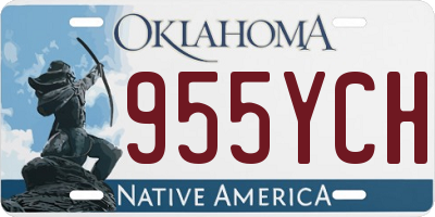 OK license plate 955YCH