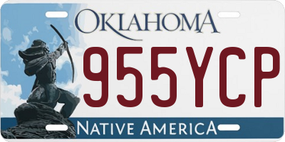 OK license plate 955YCP