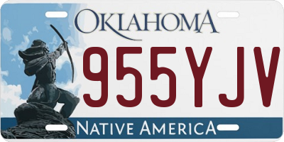 OK license plate 955YJV