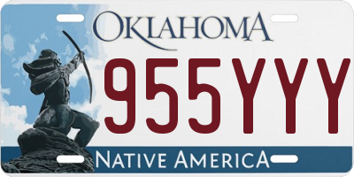 OK license plate 955YYY