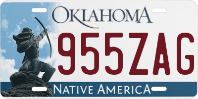 OK license plate 955ZAG