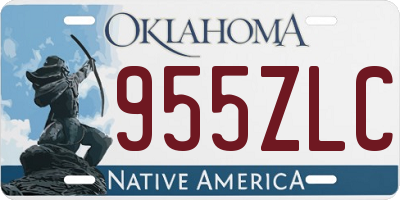 OK license plate 955ZLC