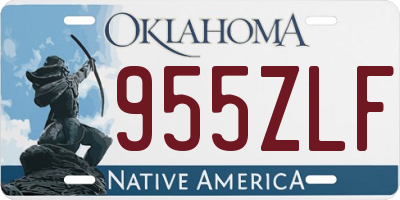 OK license plate 955ZLF