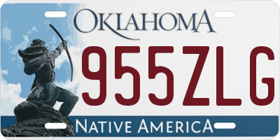 OK license plate 955ZLG
