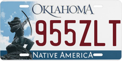 OK license plate 955ZLT