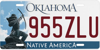 OK license plate 955ZLU
