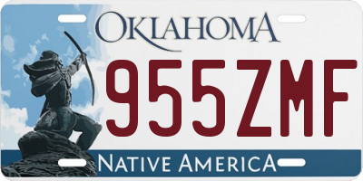 OK license plate 955ZMF