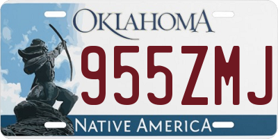 OK license plate 955ZMJ