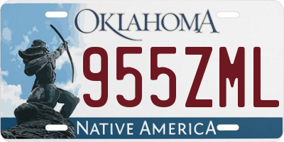 OK license plate 955ZML