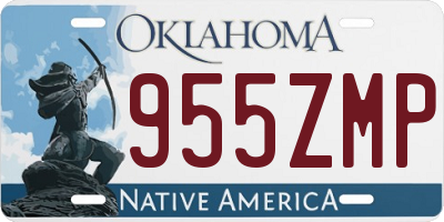 OK license plate 955ZMP