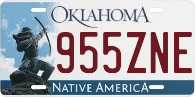 OK license plate 955ZNE