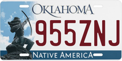 OK license plate 955ZNJ