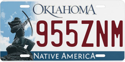 OK license plate 955ZNM