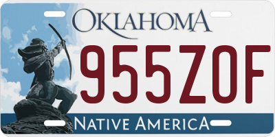 OK license plate 955ZOF