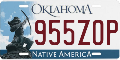 OK license plate 955ZOP