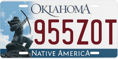 OK license plate 955ZOT