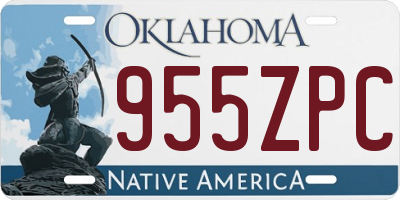 OK license plate 955ZPC