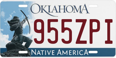 OK license plate 955ZPI