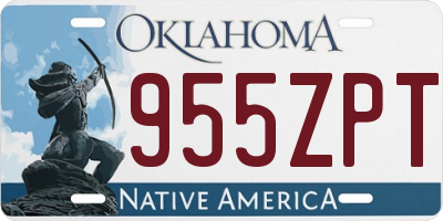 OK license plate 955ZPT