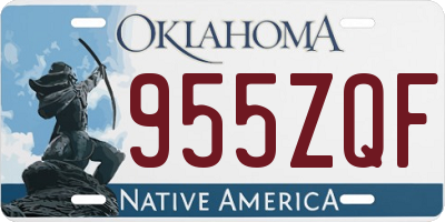 OK license plate 955ZQF