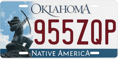 OK license plate 955ZQP