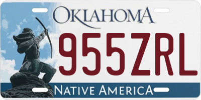 OK license plate 955ZRL