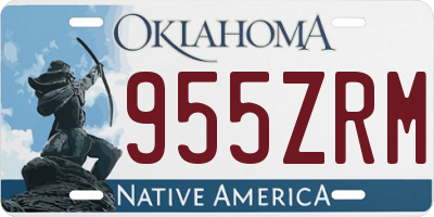 OK license plate 955ZRM