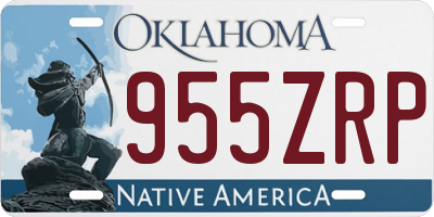 OK license plate 955ZRP
