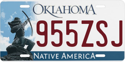 OK license plate 955ZSJ