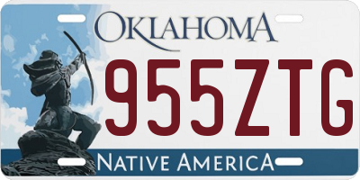 OK license plate 955ZTG