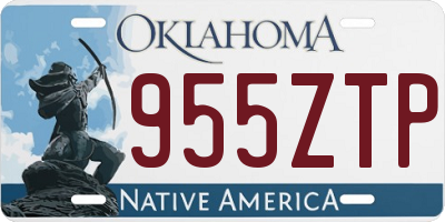 OK license plate 955ZTP