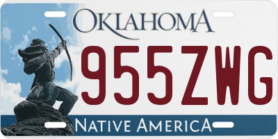 OK license plate 955ZWG