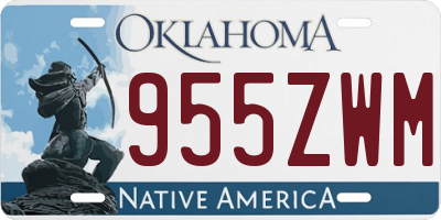 OK license plate 955ZWM