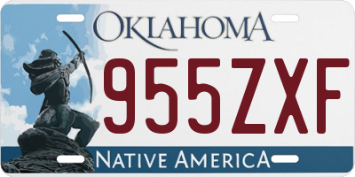 OK license plate 955ZXF