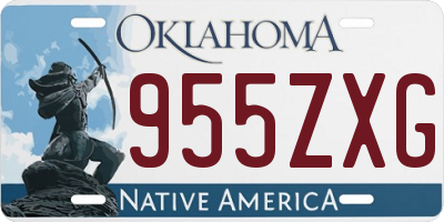 OK license plate 955ZXG