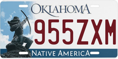 OK license plate 955ZXM