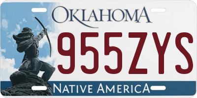 OK license plate 955ZYS