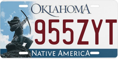 OK license plate 955ZYT