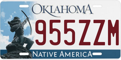 OK license plate 955ZZM