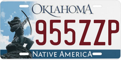OK license plate 955ZZP