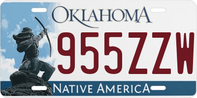 OK license plate 955ZZW