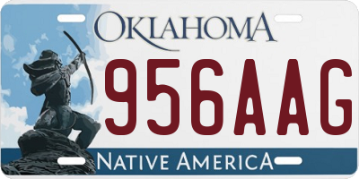 OK license plate 956AAG