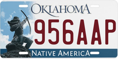 OK license plate 956AAP