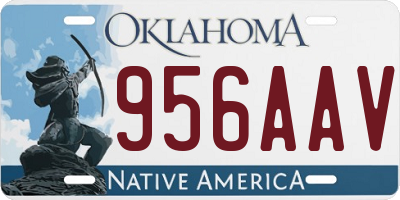 OK license plate 956AAV