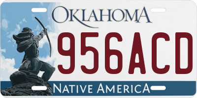 OK license plate 956ACD